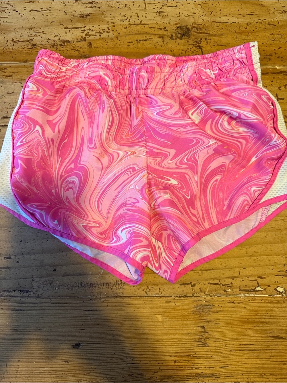 SO Pink Marble Athletic Shorts